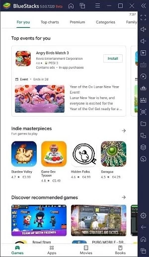 BlueStacks — στιγμιότυπο οθόνης 3